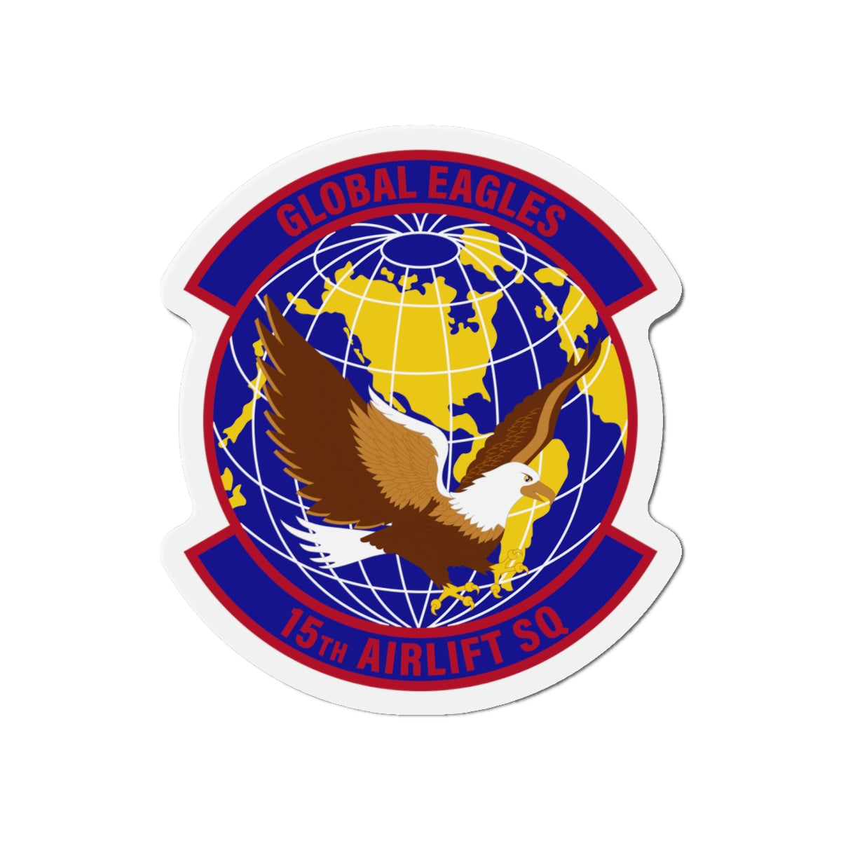 Die-Cut Magnet - USAF - 15th Airlift Squadron wo txt