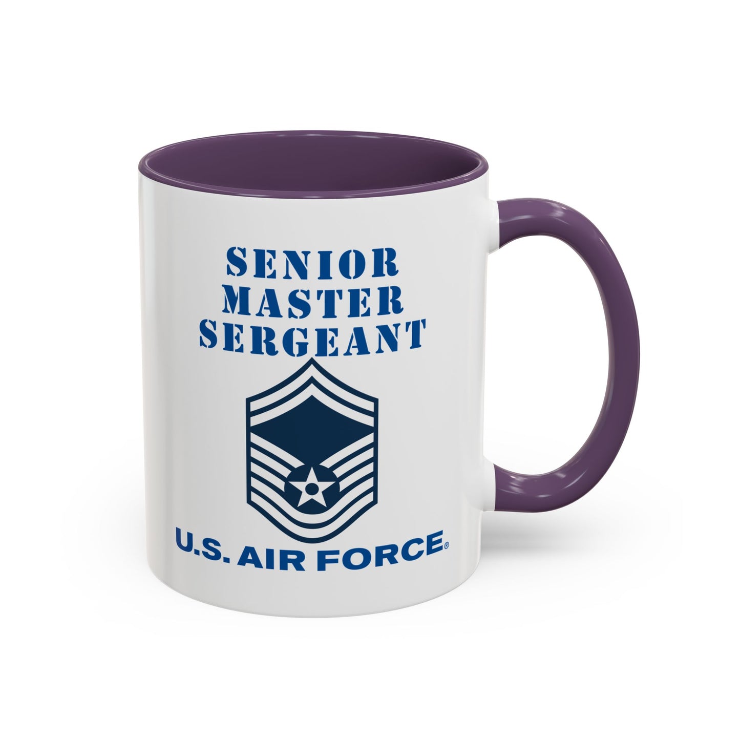 Accent Coffee Mug (11oz & 15oz) - USAF - Senior Master Sergeant (E8a) - 2020 - US Air Force w Text X 300