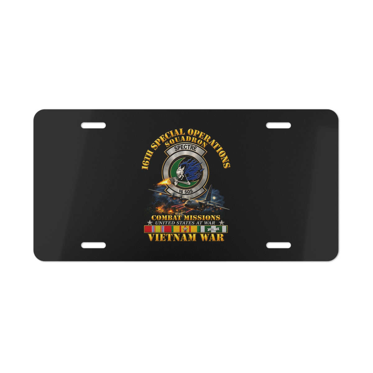 License Plate - SOF - 16th SOS - Combat Missions w VN SVC - 3D - Enhanced