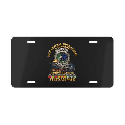 License Plate - SOF - 16th SOS - Combat Missions w VN SVC - 3D - Enhanced
