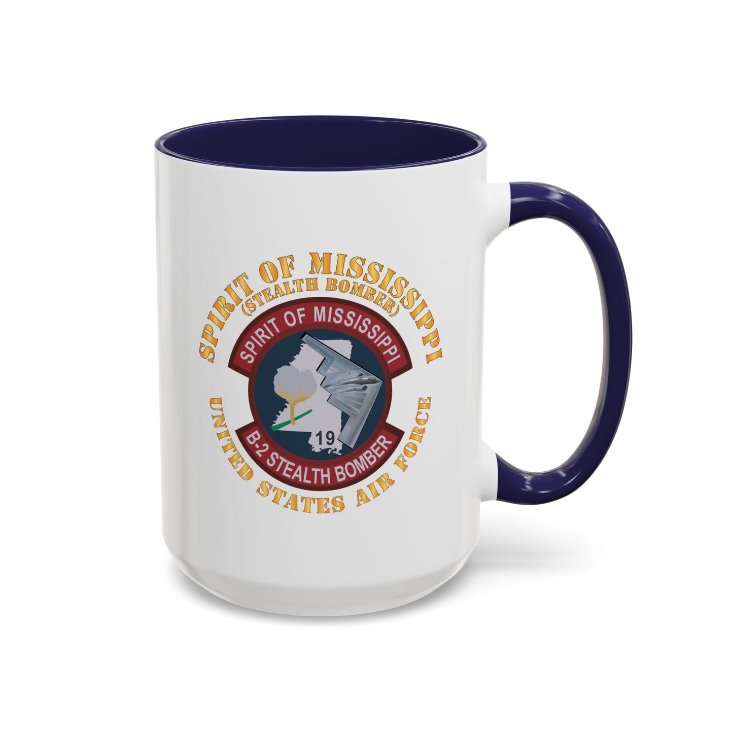 Accent Coffee Mug (11oz & 15oz) - USAF - B2 - Spirit of Mississippi - Stealth Bomber X 300