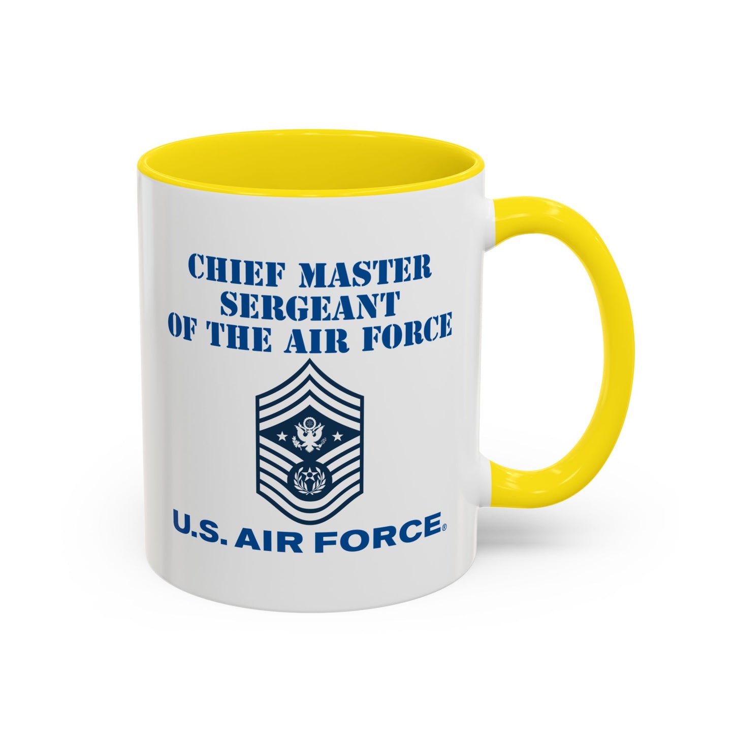 Accent Coffee Mug (11oz & 15oz) - USAF - Chief Master Sergeant of the Air Force (E9d) - US Air Force w Text X 300