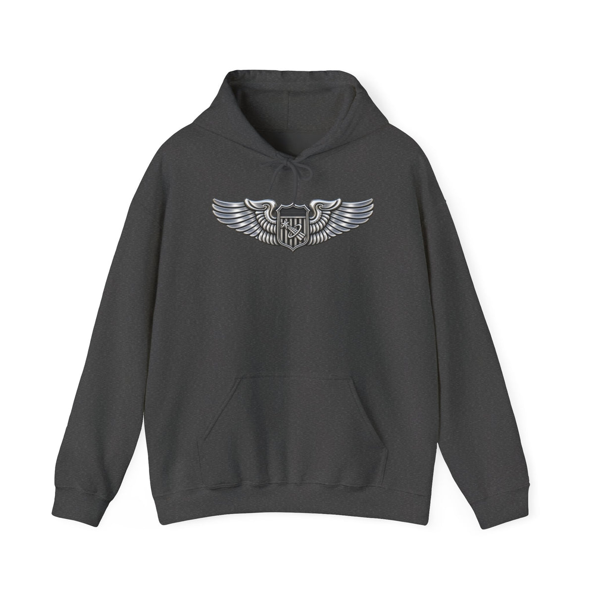 Unisex Heavy Blend Hooded Sweatshirt - USAF - Basic Astronaut Badge wo txt - 3D - Enhanced