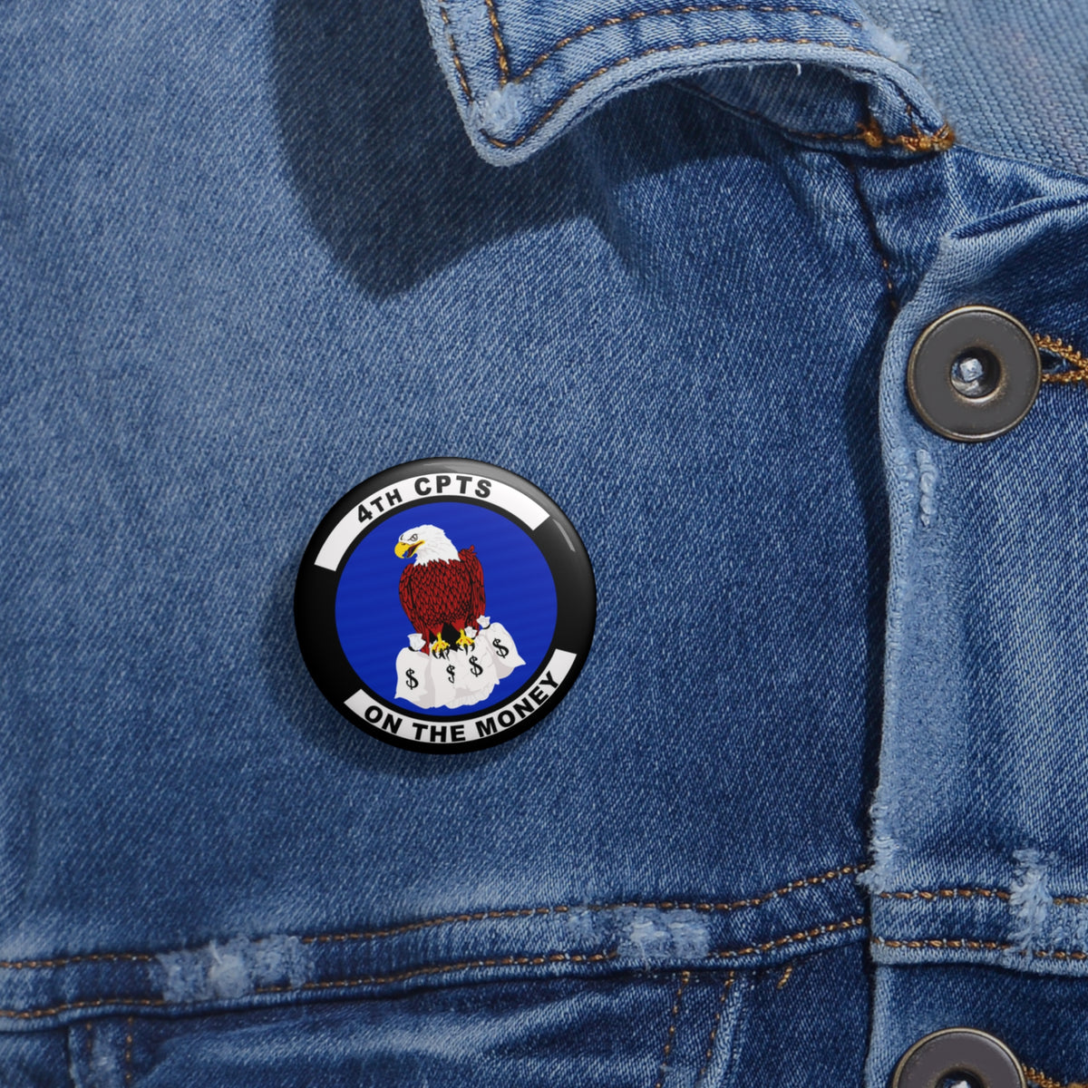 Custom Pin Button - USAF - 4th Comptroller Squadron wo txt X 300