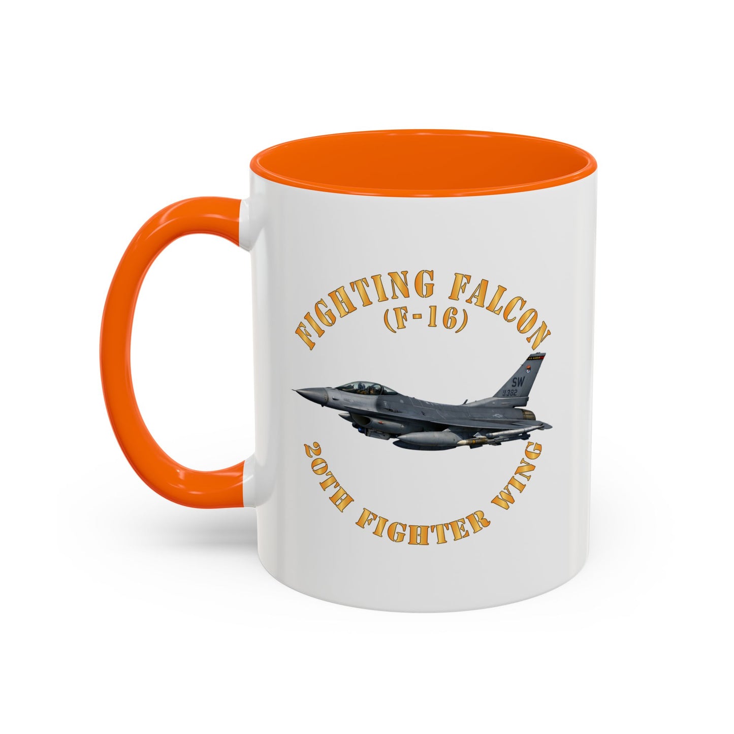 Accent Coffee Mug (11oz & 15oz) - USAF - F-16 Fighting Falcon - 20th Fighter Wing X 300