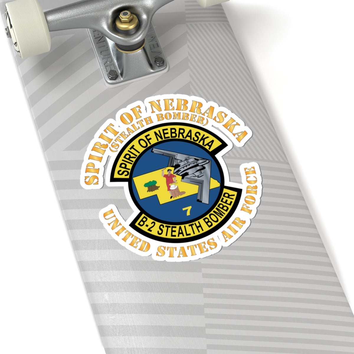 Kiss-Cut Stickers - USAF - B2 - Spirit of Nebraska - Stealth Bomber X 300