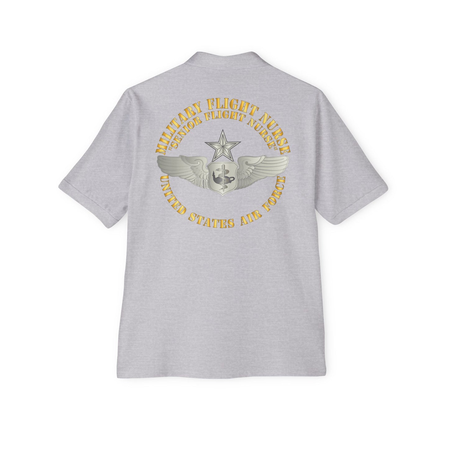 Men's Piqué Polo - USAF - Military Flight Nurse - Flight Nurse - Senior