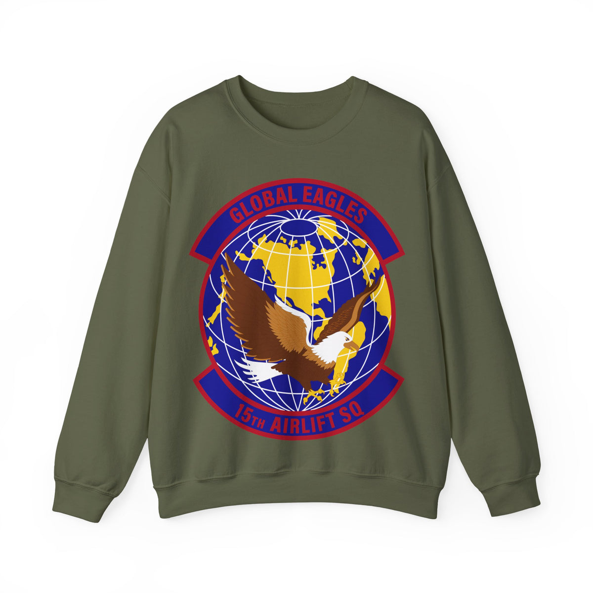 Crewneck Sweatshirt - USAF - 15th Airlift Squadron wo txt