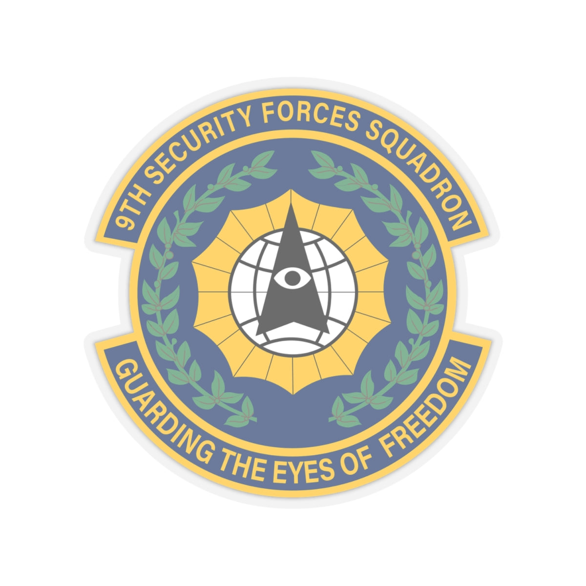 Kiss-Cut Stickers - USAF - 9th Security Forces Squadron wo txt X 300