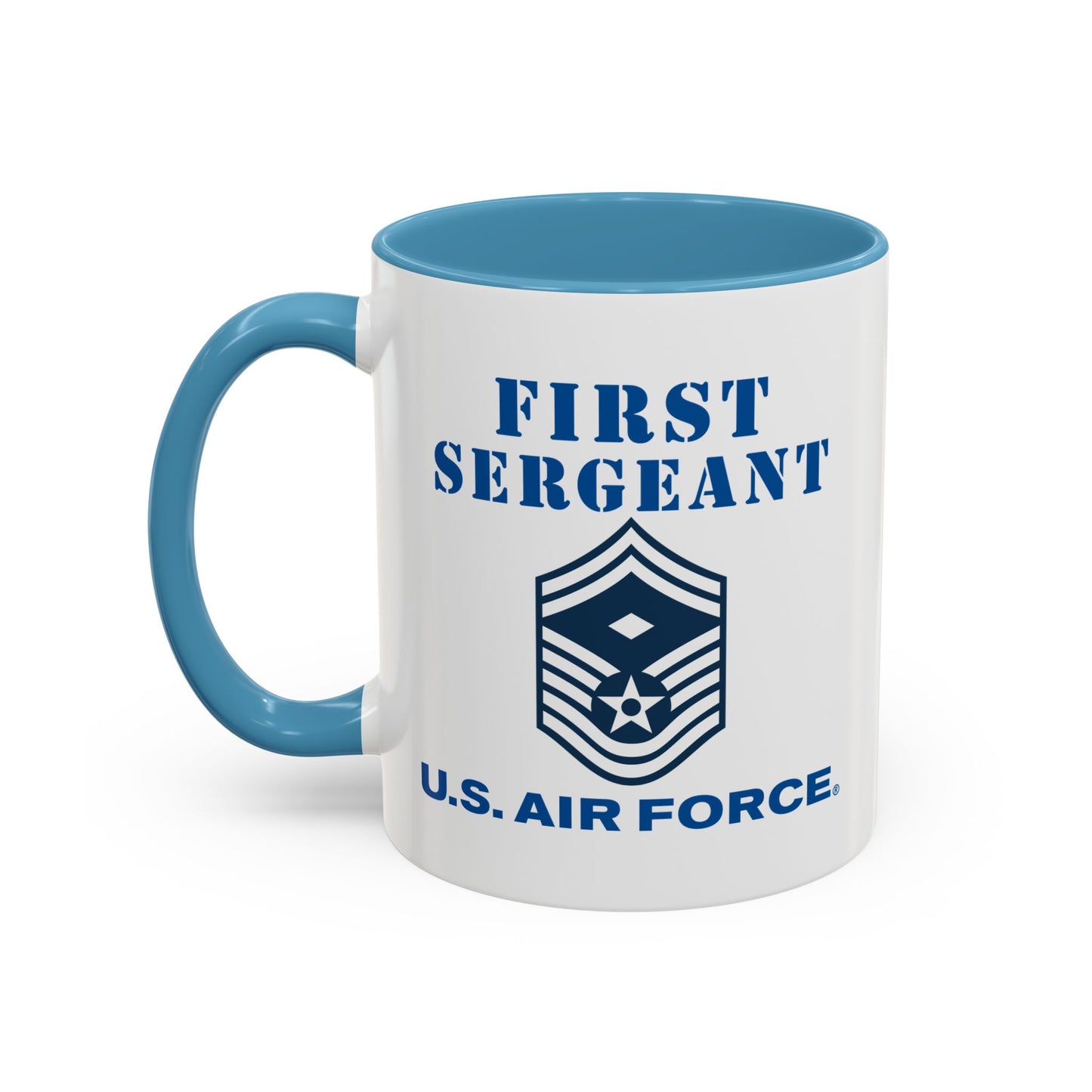 Accent Coffee Mug (11oz & 15oz) - USAF - First Sergeant (E8b) - 2020 - US Air Force w Text X 300