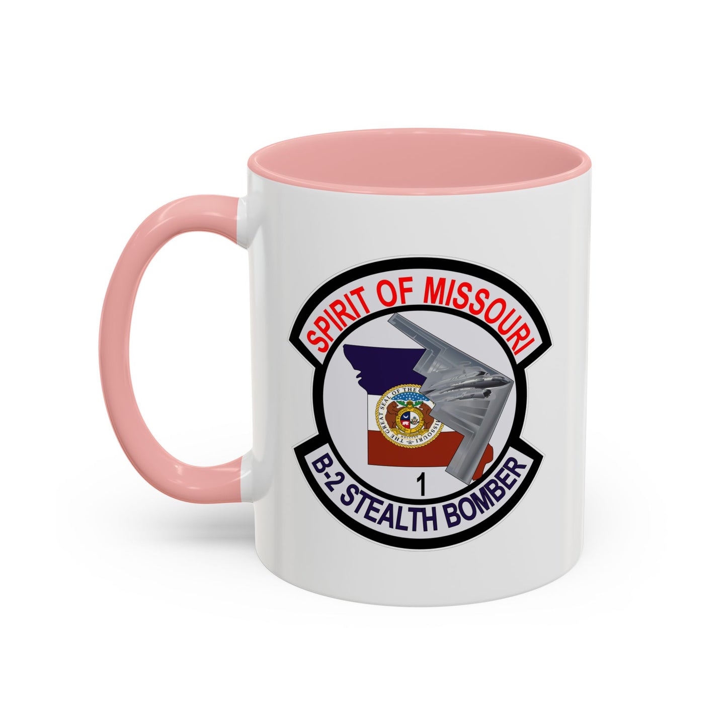 Accent Coffee Mug (11oz & 15oz) - USAF - B2 - Spirit of Missouri - Stealth Bomber wo Txt