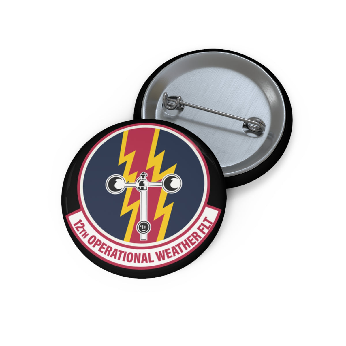Custom Pin Button - USAF - 12th Operational Weather Flight wo txt