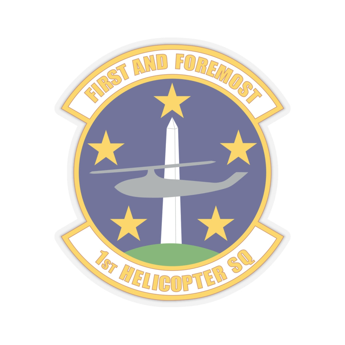 Kiss-Cut Stickers - USAF - 1st Helicopter Squadron (AFDW) wo txt