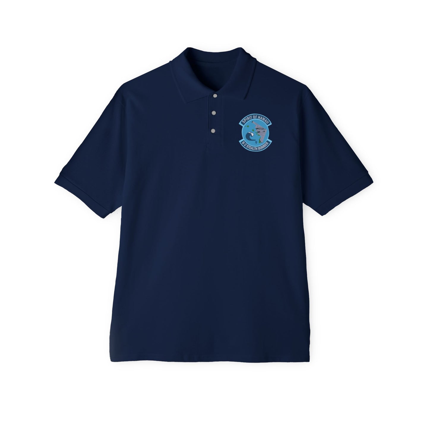 Men's Piqué Polo - USAF - B2 - Spirit of Hawaii - Stealth Bomber wo txt X 300