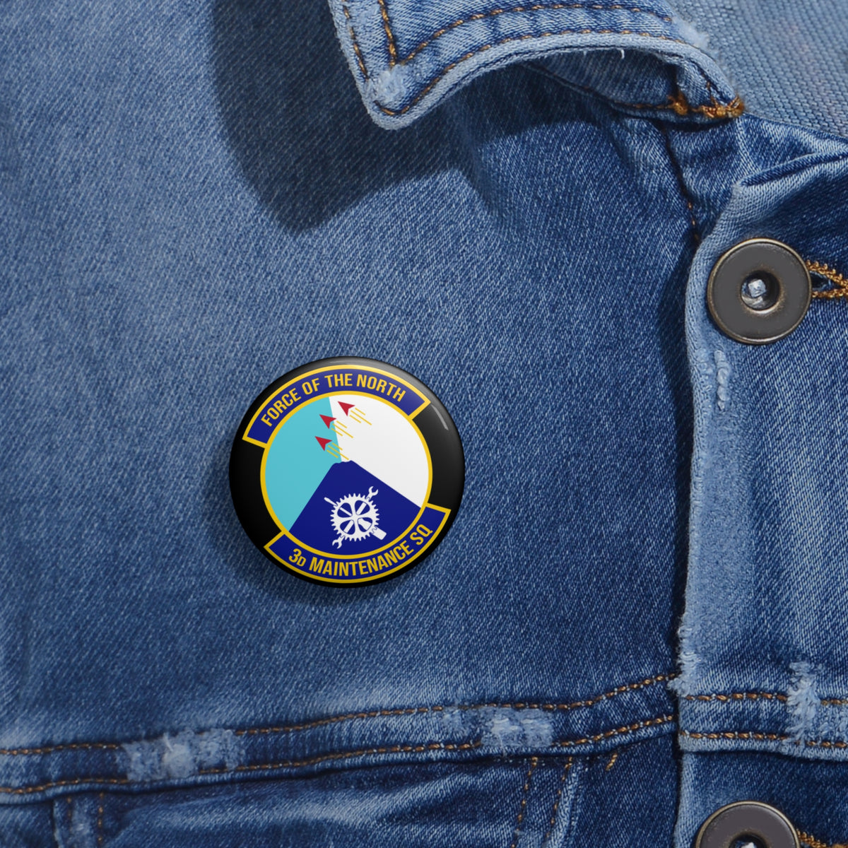 Custom Pin Button - USAF - 3rd Maintenance Squadron wo txt X 300
