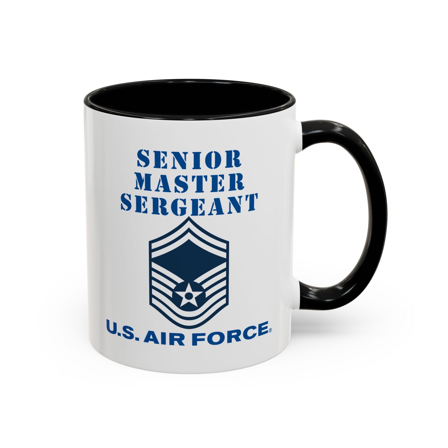 Accent Coffee Mug (11oz & 15oz) - USAF - Senior Master Sergeant (E8a) - 2020 - US Air Force w Text X 300