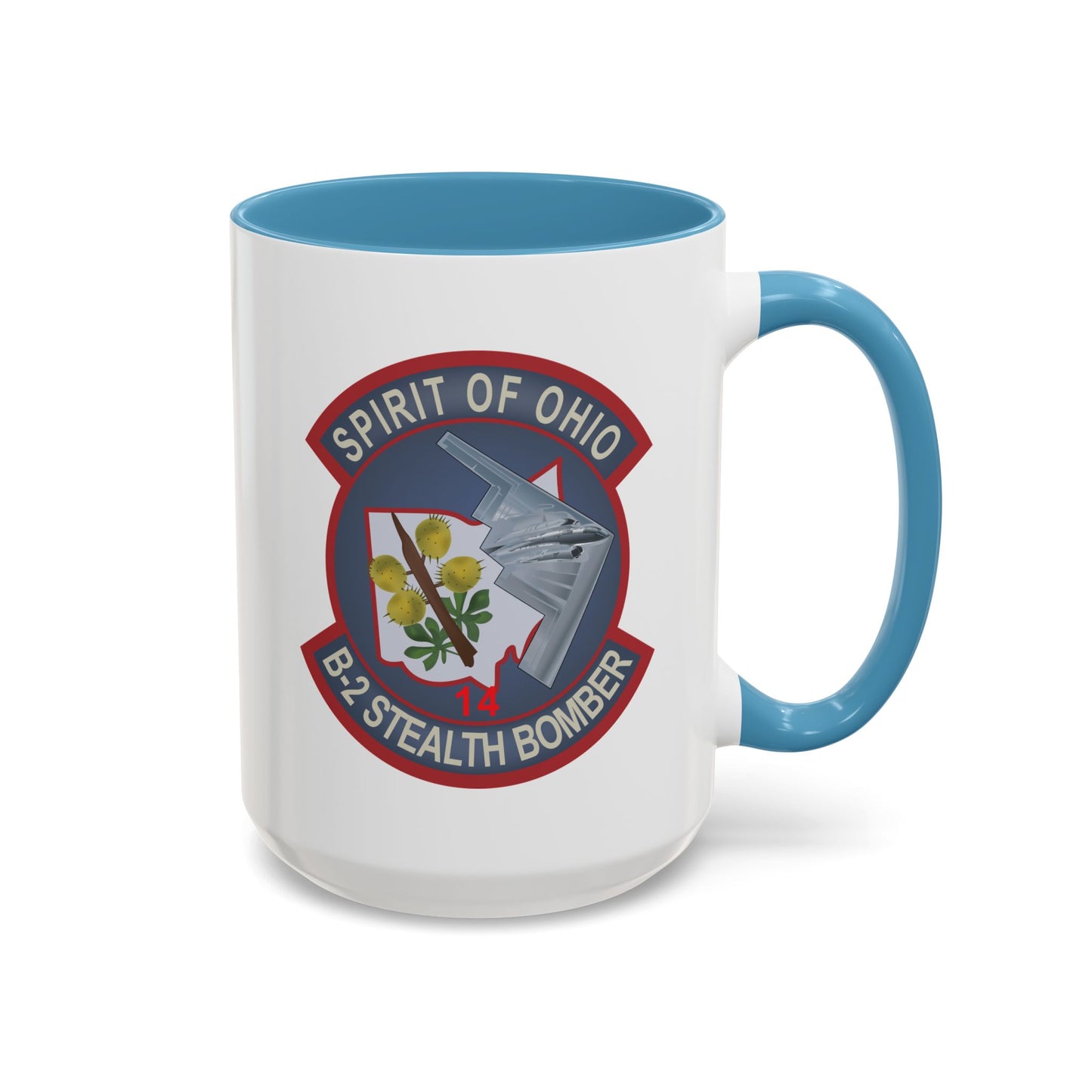 Accent Coffee Mug (11oz & 15oz) - USAF - B2 - Spirit of Ohio - Stealth Bomber wo txt X 300