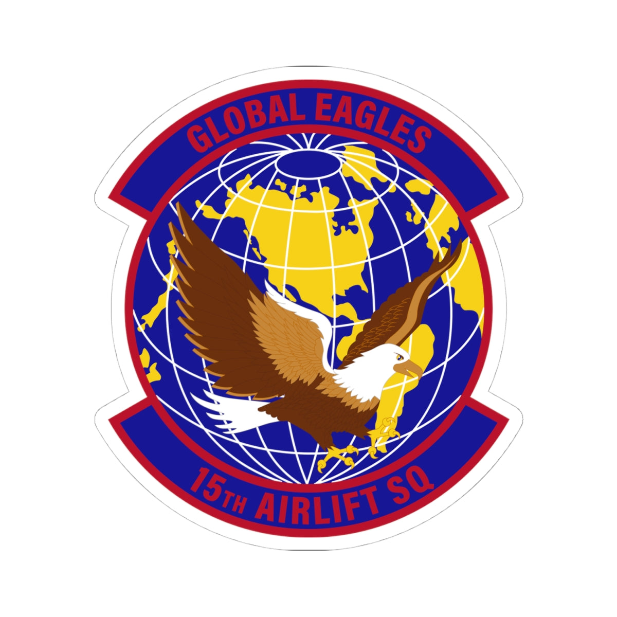 Kiss-Cut Stickers - USAF - 15th Airlift Squadron wo txt