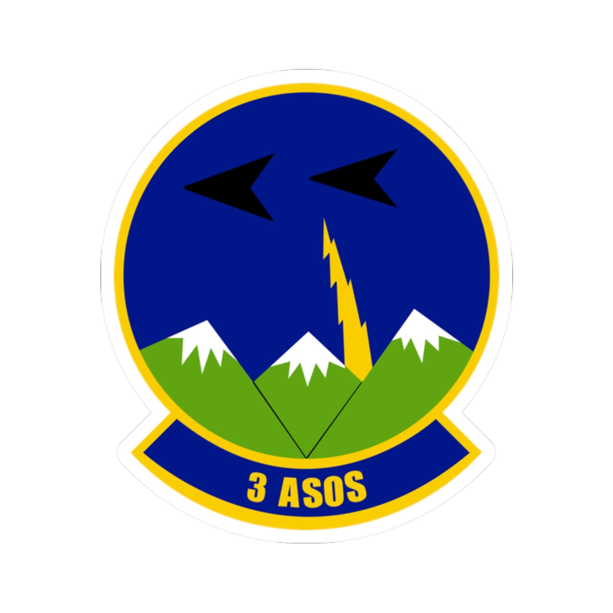 Kiss-Cut Stickers - USAF - 3rd Air Support Operations Squadron wo txt X 300
