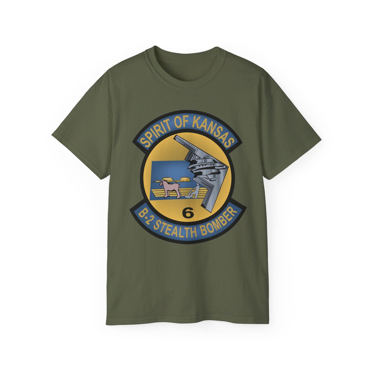 Unisex Ultra Cotton Tee - USAF - B2 - Spirit of Kansas - Stealth Bomber wo txt X 300