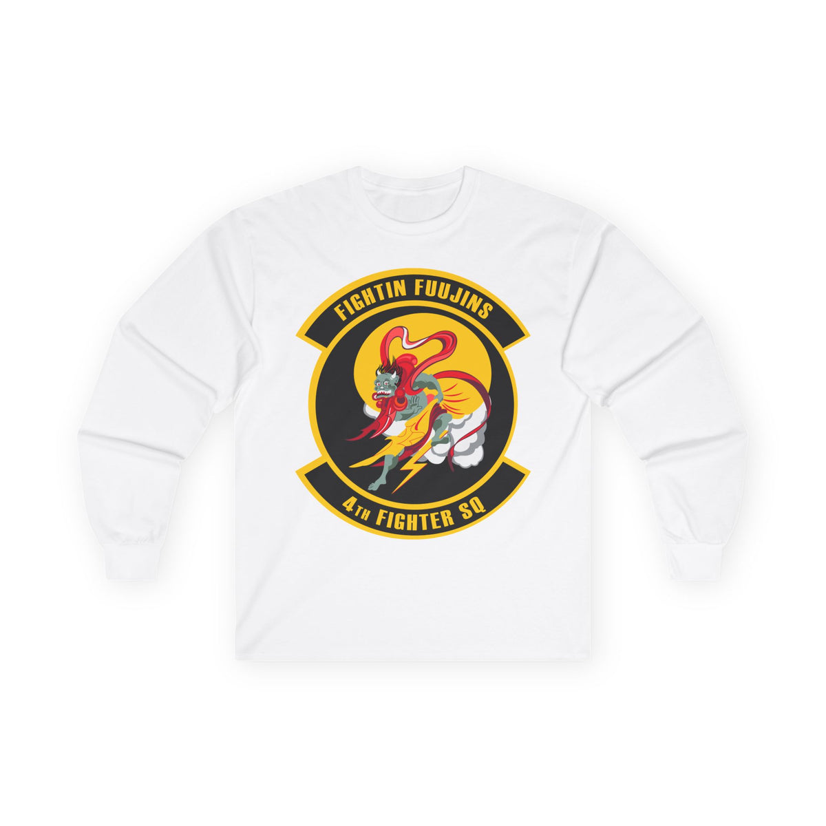 Unisex Ultra Cotton Long Sleeve Tee - USAF - 4th Fighter Squadron wo txt