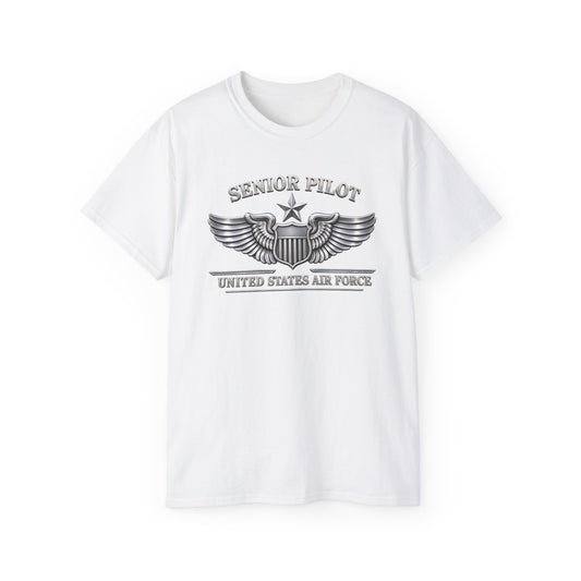 Unisex Ultra Cotton Tee - USAF - Senior Pilot Badge - United States Air Force - 3D - Enhanced
