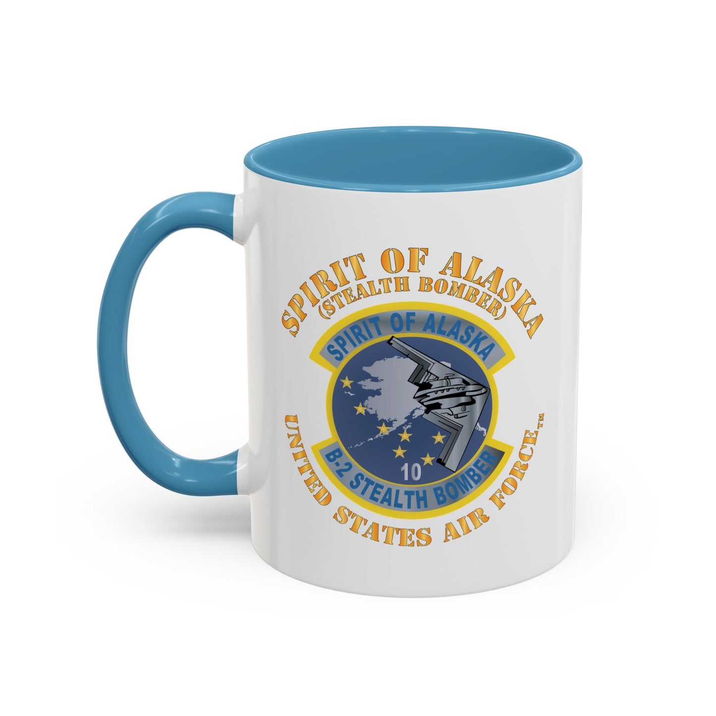 Accent Coffee Mug (11oz & 15oz) - USAF - B2 - Spirit of Alaska - Stealth Bomber X 300