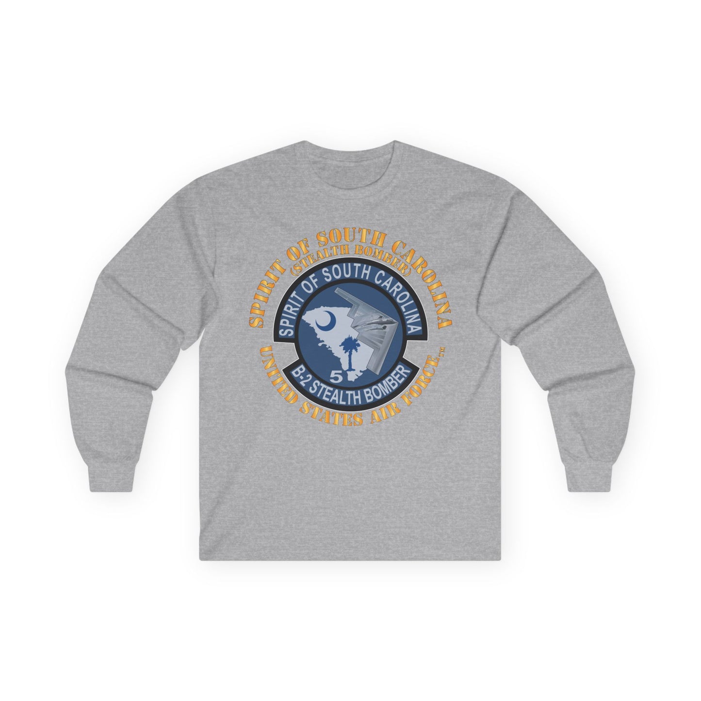 Unisex Ultra Cotton Long Sleeve Tee - USAF - B2 - Spirit of South Carolina Stealth Bomber X 300