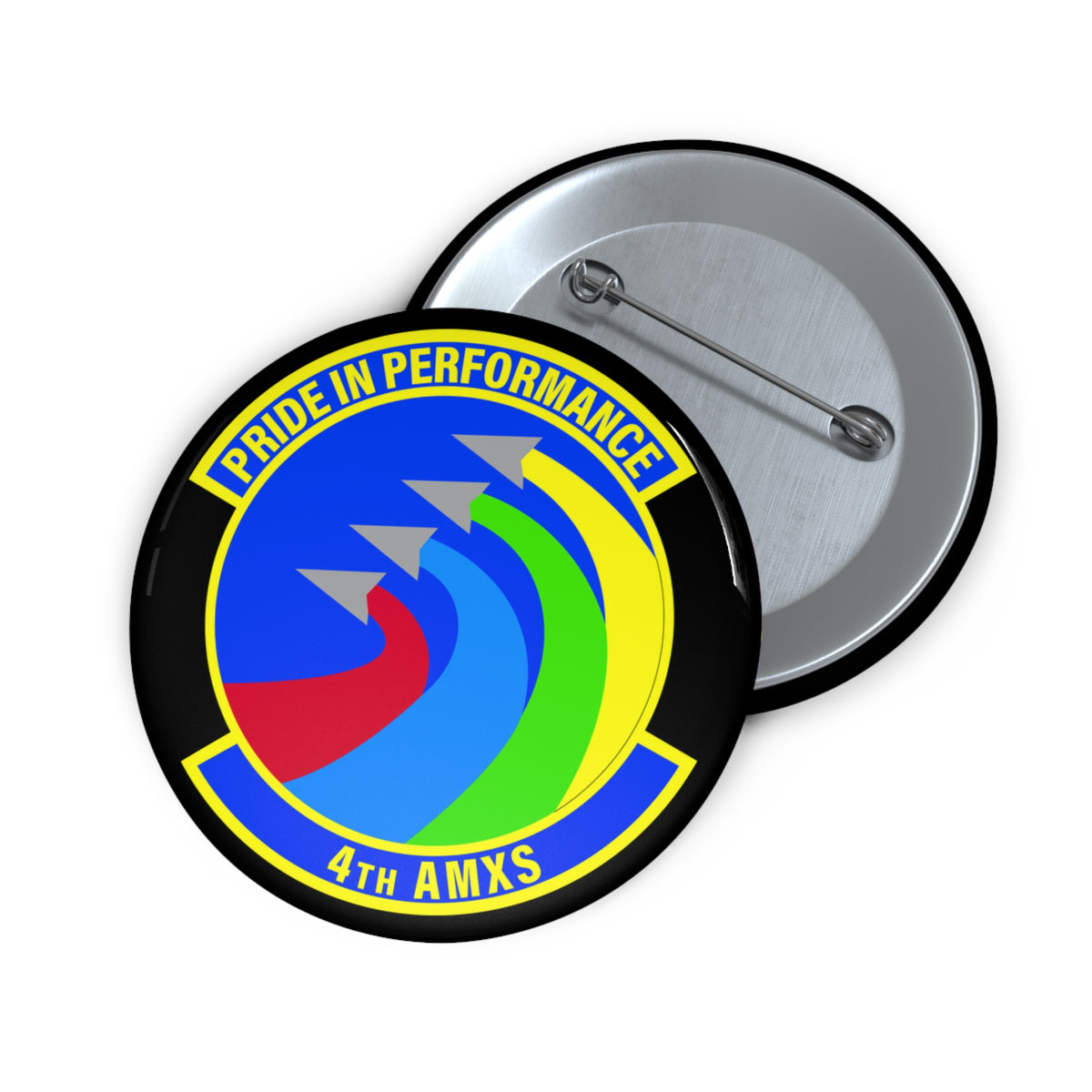 Custom Pin Button - USAF - 4th Aircraft Maintenance Sq wo txt