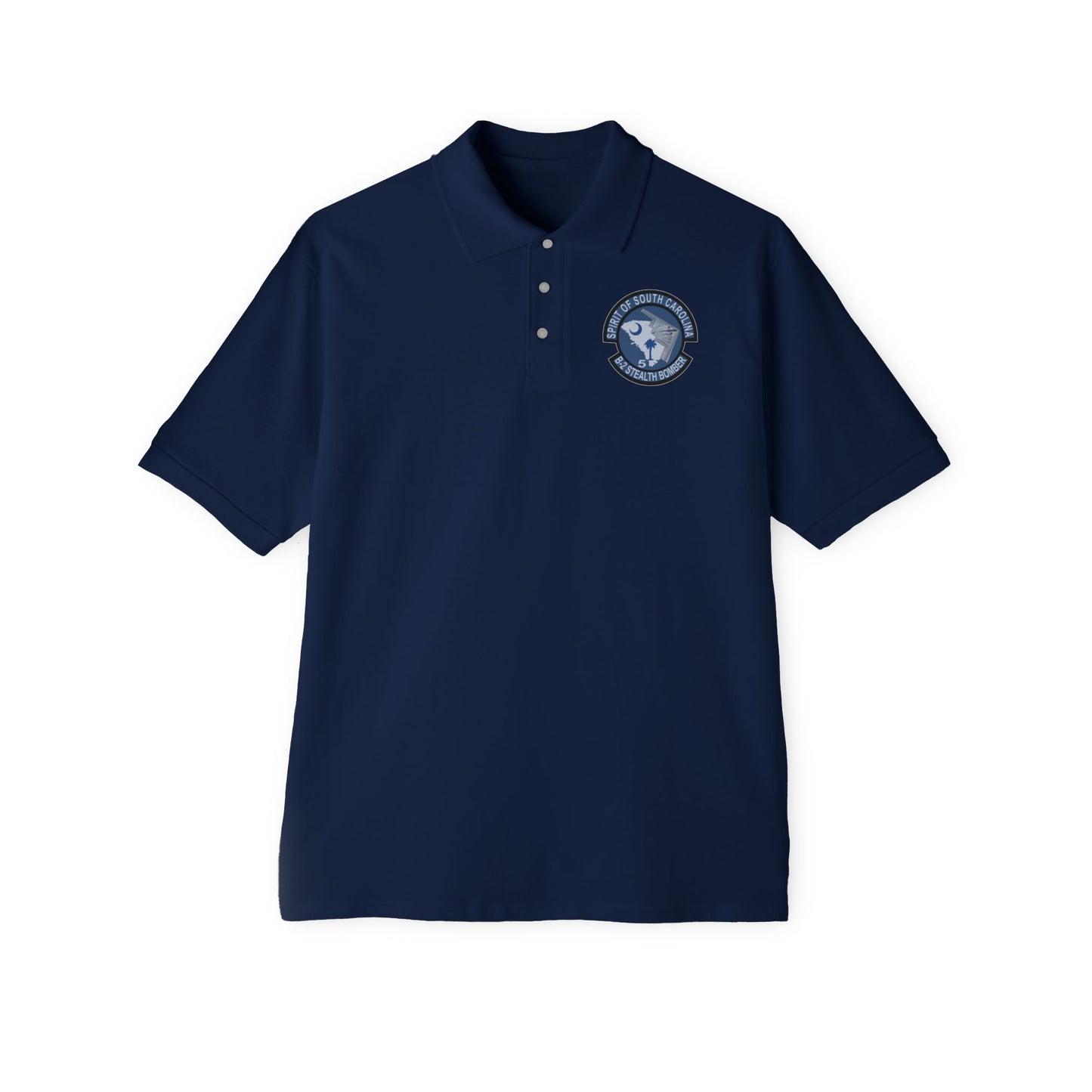 Men's Piqué Polo - USAF - B2 - Spirit of South Carolina Stealth Bomber wo Txt X 300