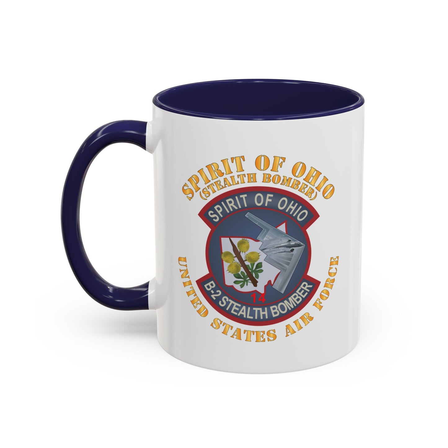 Accent Coffee Mug (11oz & 15oz) - USAF - B2 - Spirit of Ohio - Stealth Bomber X 300