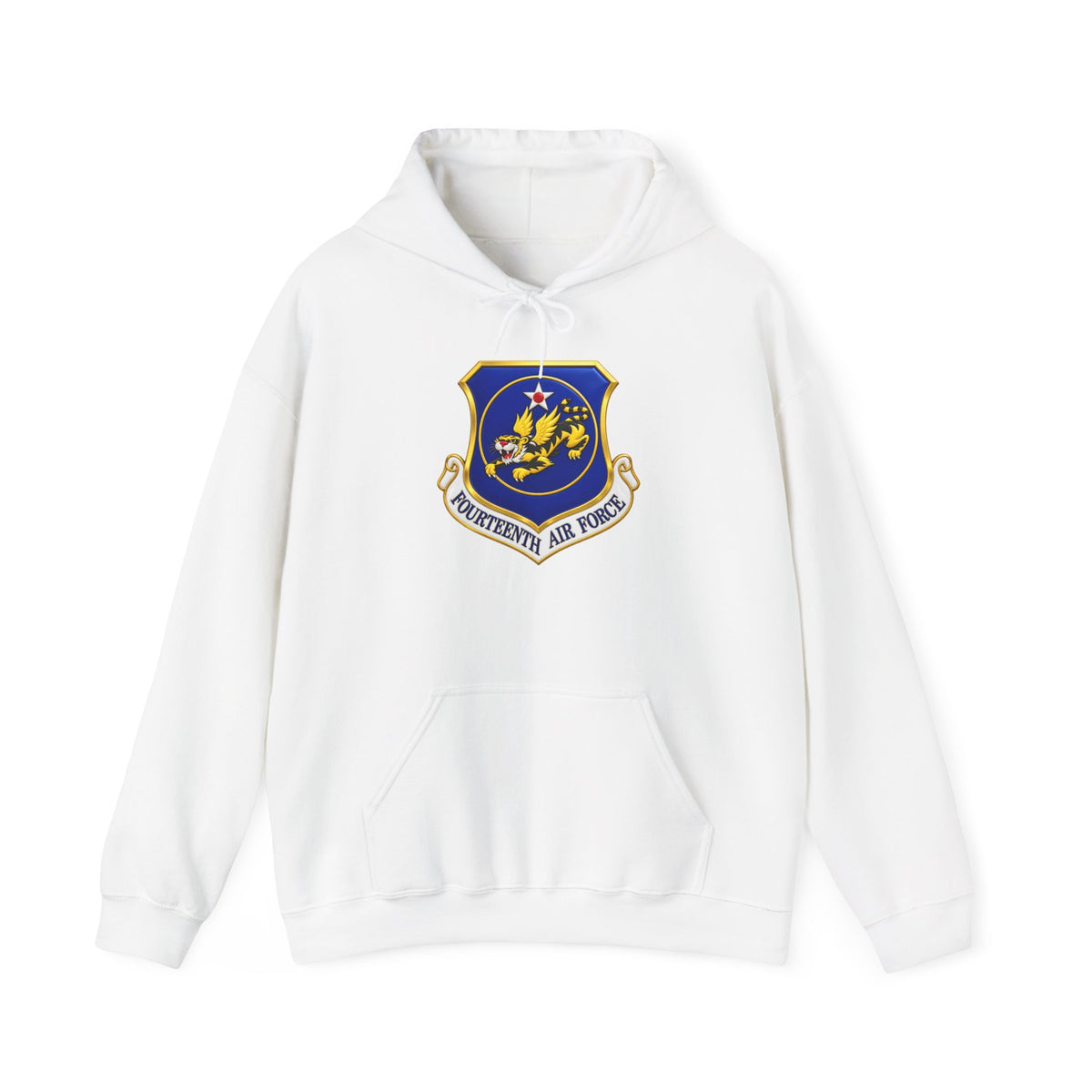 Unisex Heavy Blend Hooded Sweatshirt - USAF - 14th Air Force - Flying Tigers wo txt - 3D - Enhanced