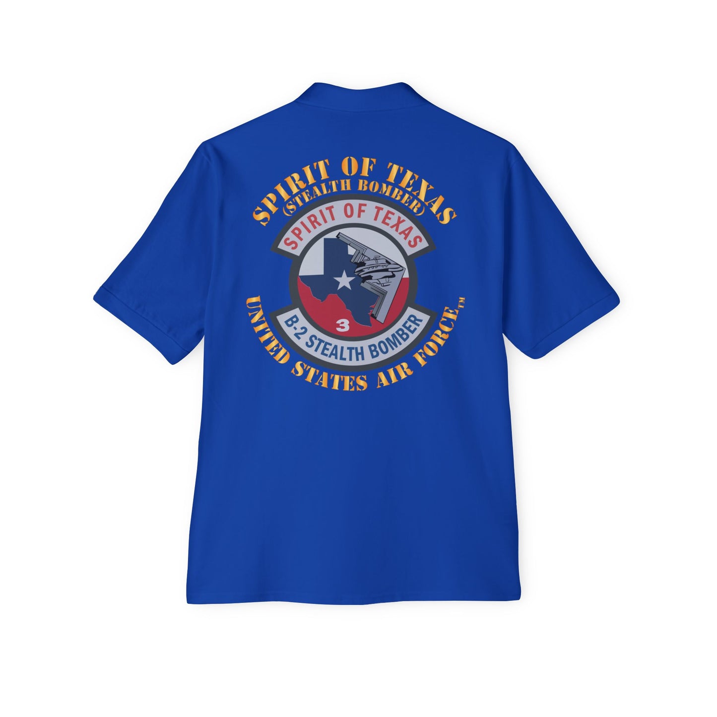 Men's Piqué Polo - USAF - B2 - Spirit of Texas - Stealth Bomber X 300