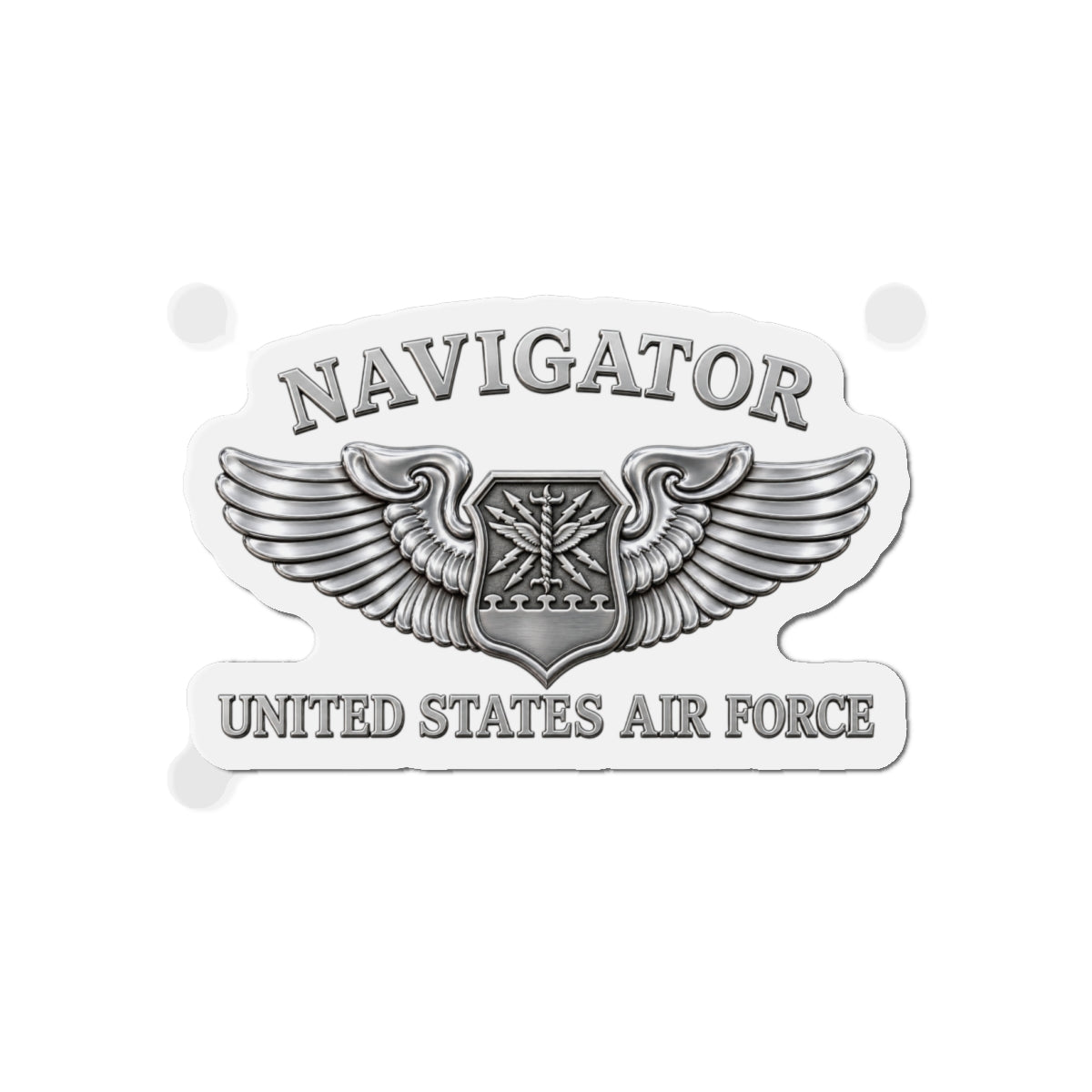 Die-Cut Magnet - USAF - Navigator Badge - United States Air Force - 3D - Enhanced