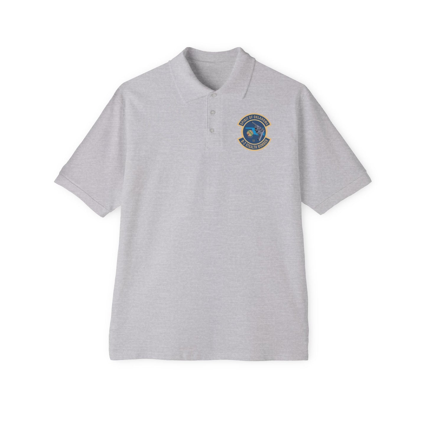 Men's Piqué Polo - USAF - B2 - Spirit of Oklahoma - Stealth Bomber wo txt X 300