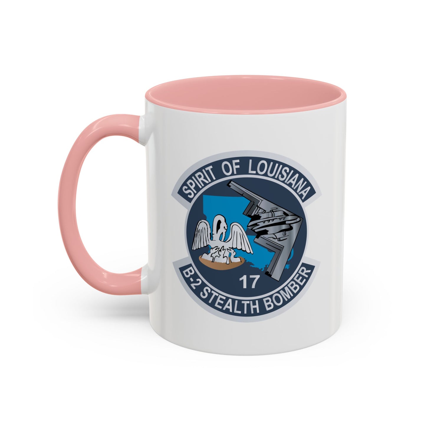 Accent Coffee Mug (11oz & 15oz) - USAF - B2 - Spirit of Louisiana - Stealth Bomber wo txt X 300