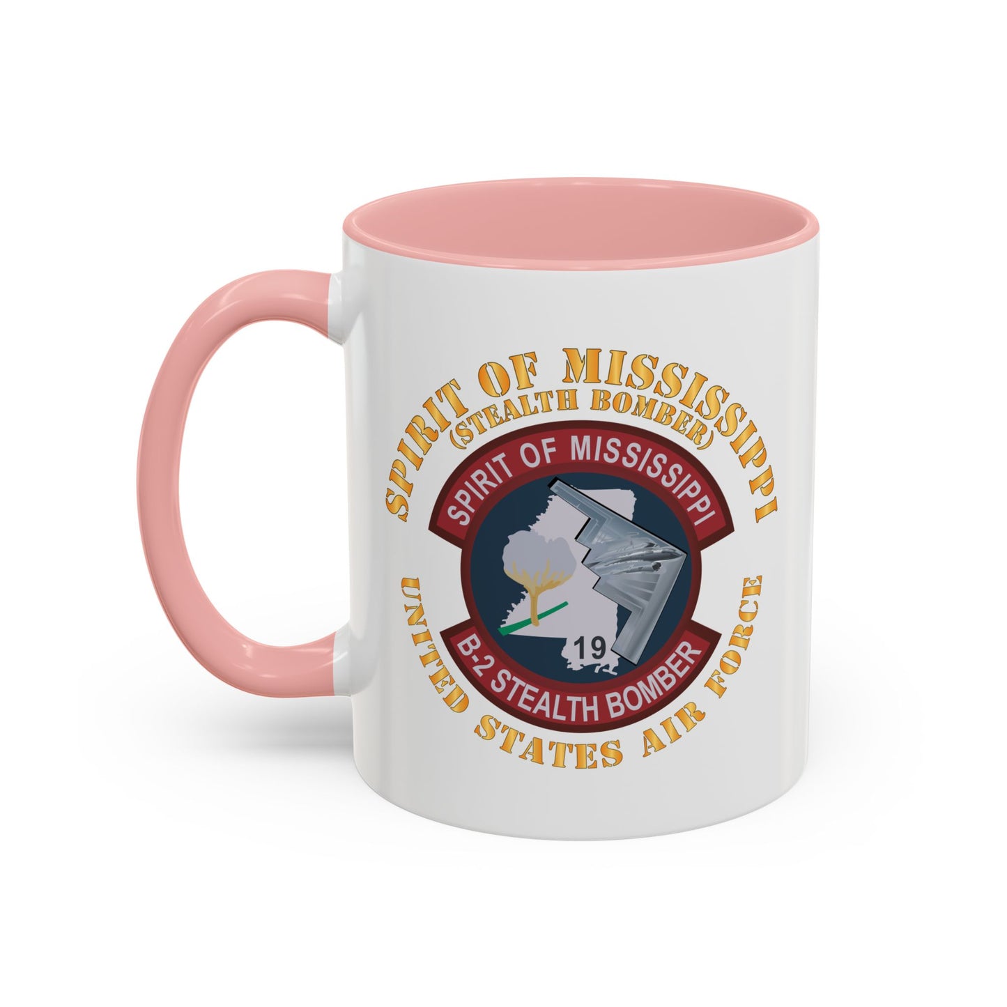Accent Coffee Mug (11oz & 15oz) - USAF - B2 - Spirit of Mississippi - Stealth Bomber X 300