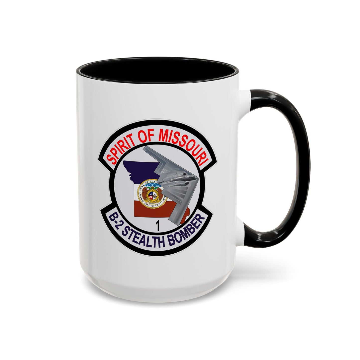 Accent Coffee Mug (11oz & 15oz) - USAF - B2 - Spirit of Missouri - Stealth Bomber wo Txt