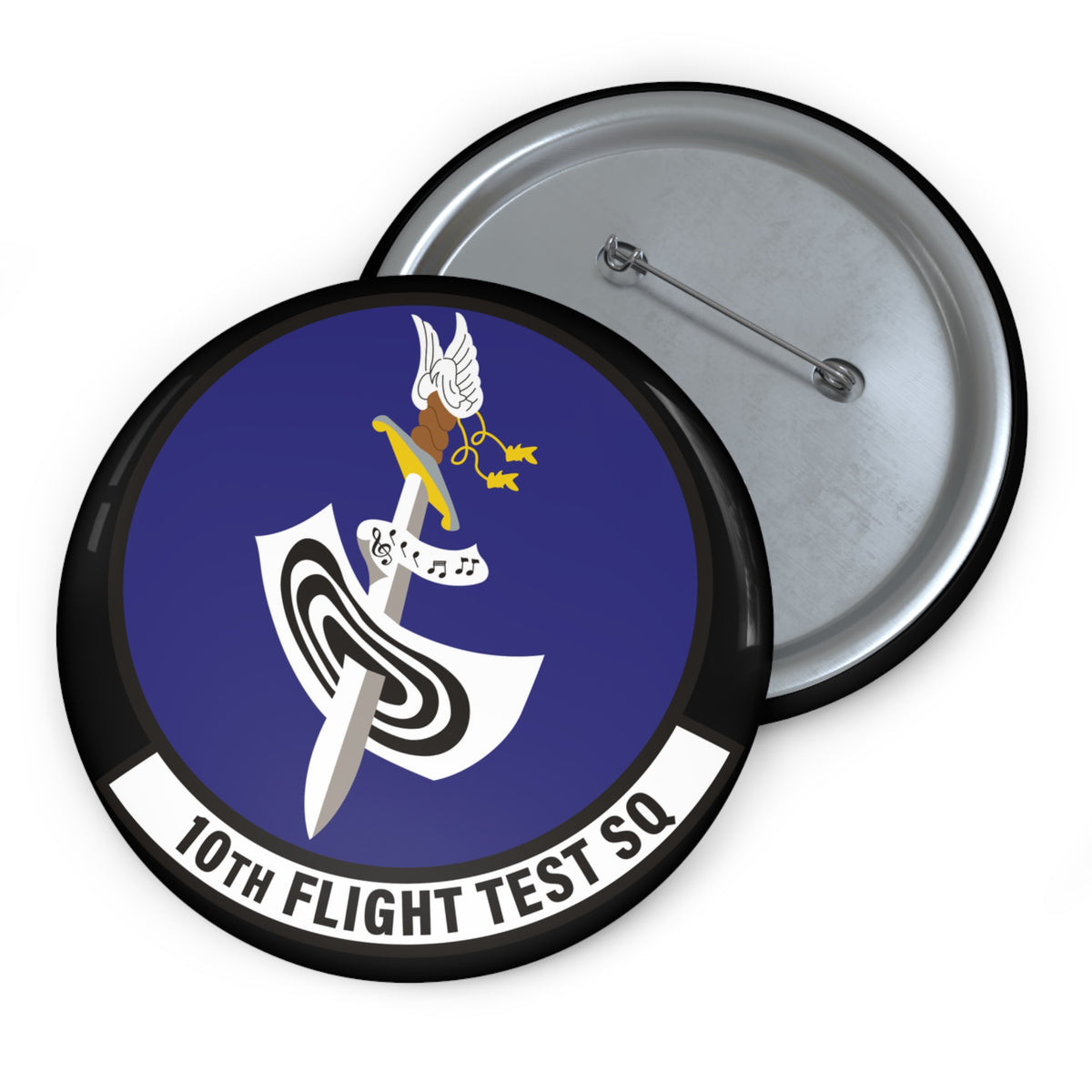 Custom Pin Button - USAF - 10th Flight Test Squadron wo txt
