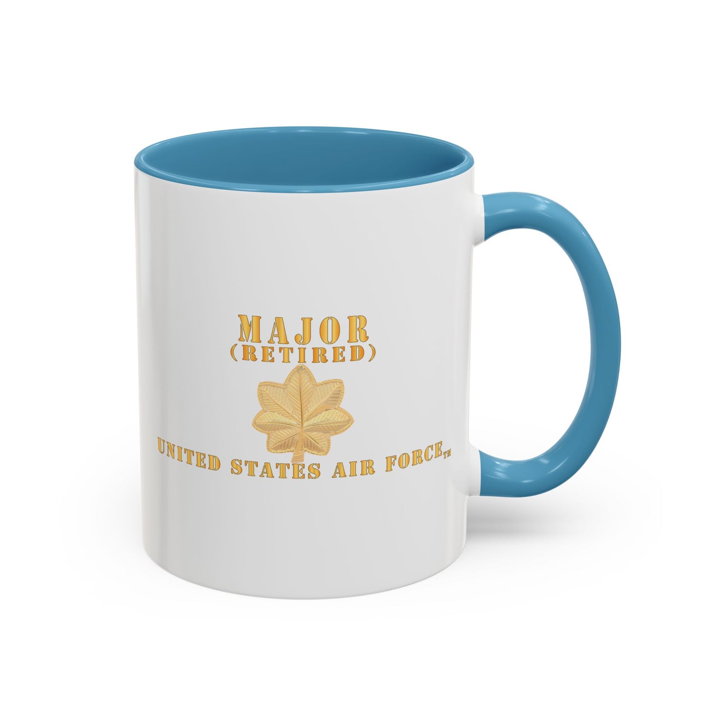 Accent Coffee Mug (11oz & 15oz) - USAF - Major - MAJ - Retired X 300