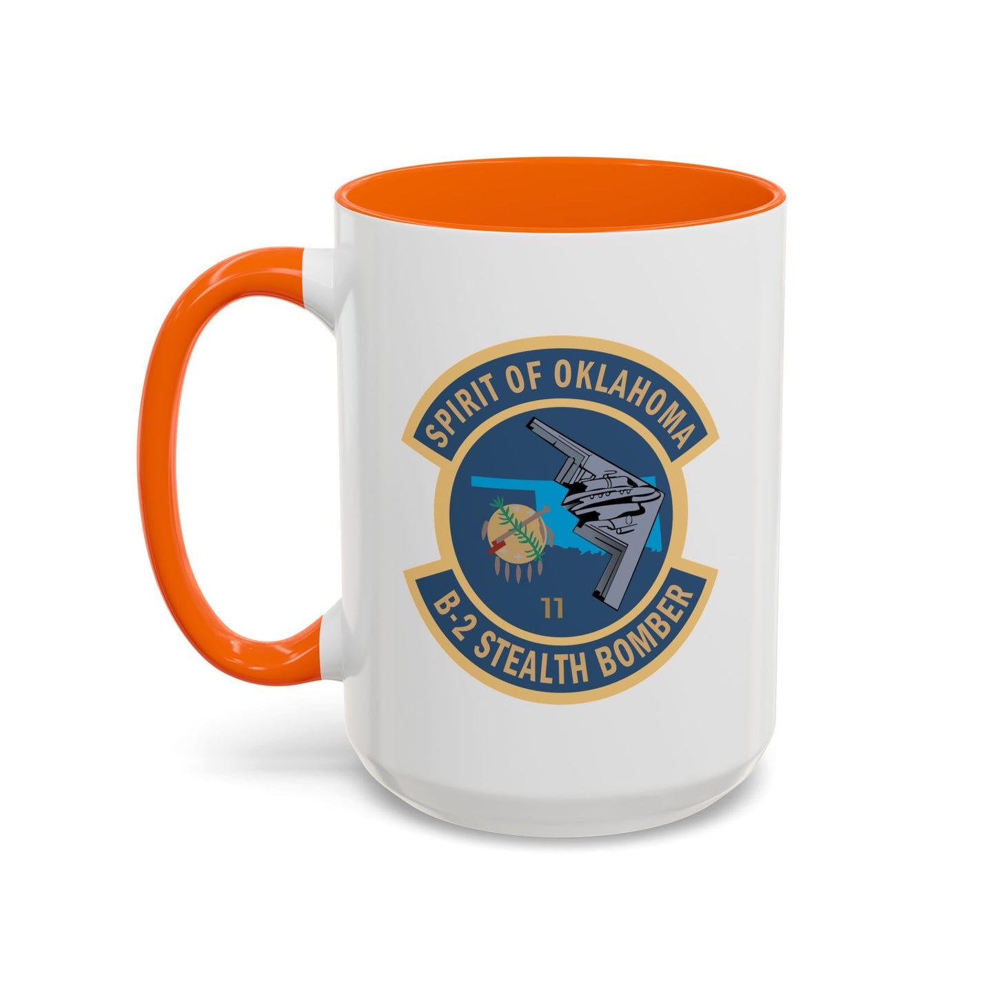 Accent Coffee Mug (11oz & 15oz) - USAF - B2 - Spirit of Oklahoma - Stealth Bomber wo txt X 300