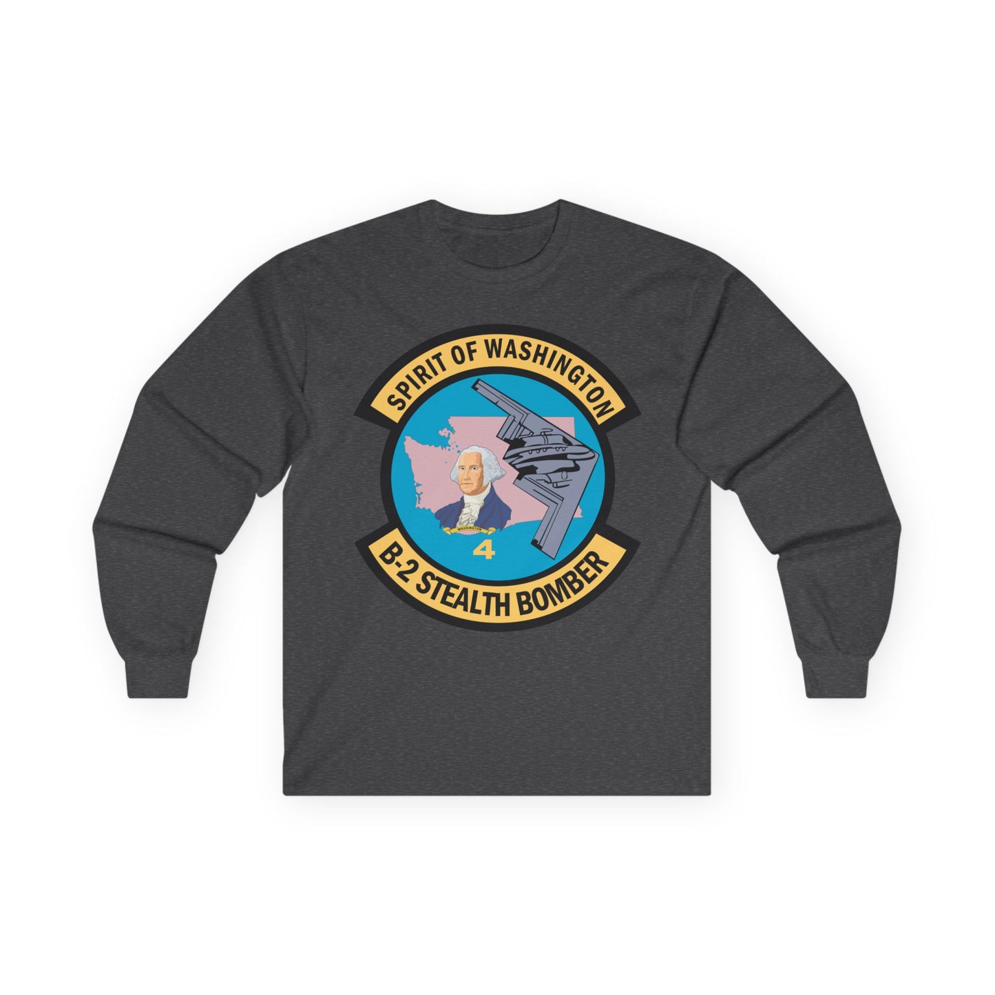 Unisex Ultra Cotton Long Sleeve Tee - USAF - B2 - Spirit of Washington - Stealth Bomber wo txt X 300