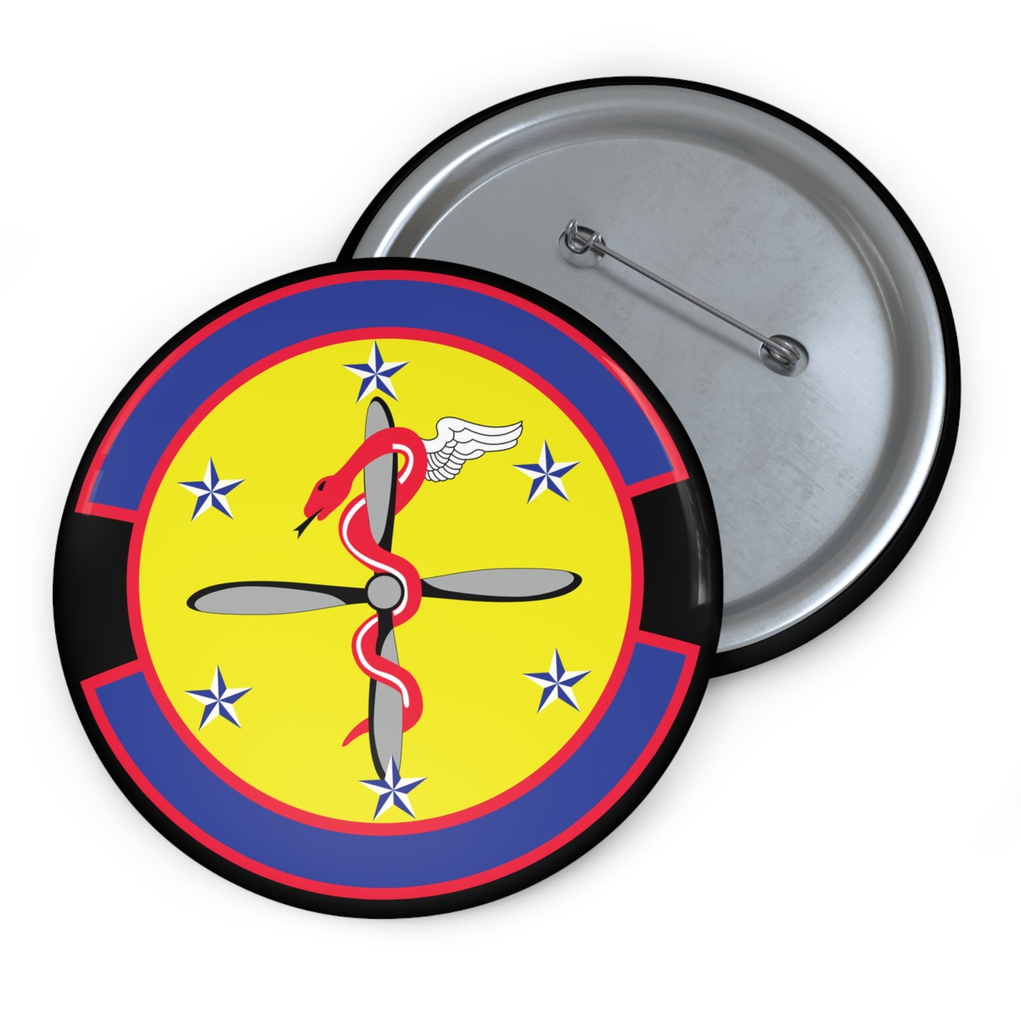 Custom Pin Button - USAF - 2nd Operational Medical Readiness Squadron wo txt