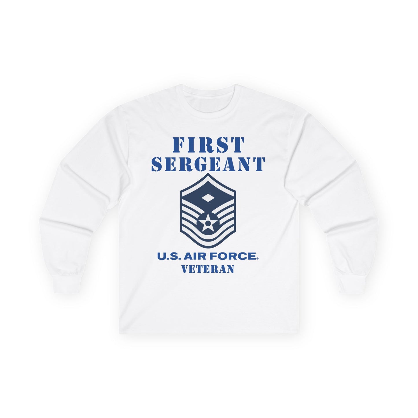 Unisex Ultra Cotton Long Sleeve Tee - USAF - First Sergeant (E7b) - 2020 - Veteran