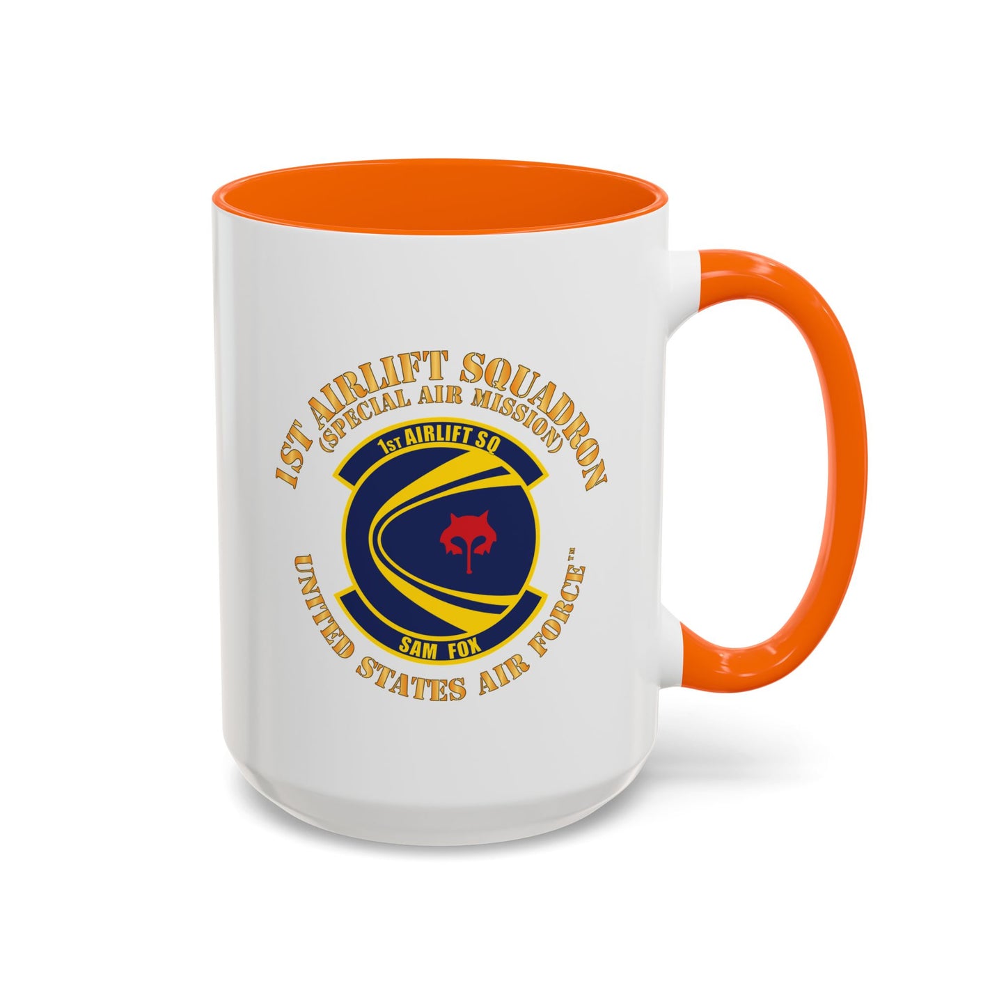 Accent Coffee Mug (11oz & 15oz) - USAF - 1st Airlift Squadron X 300