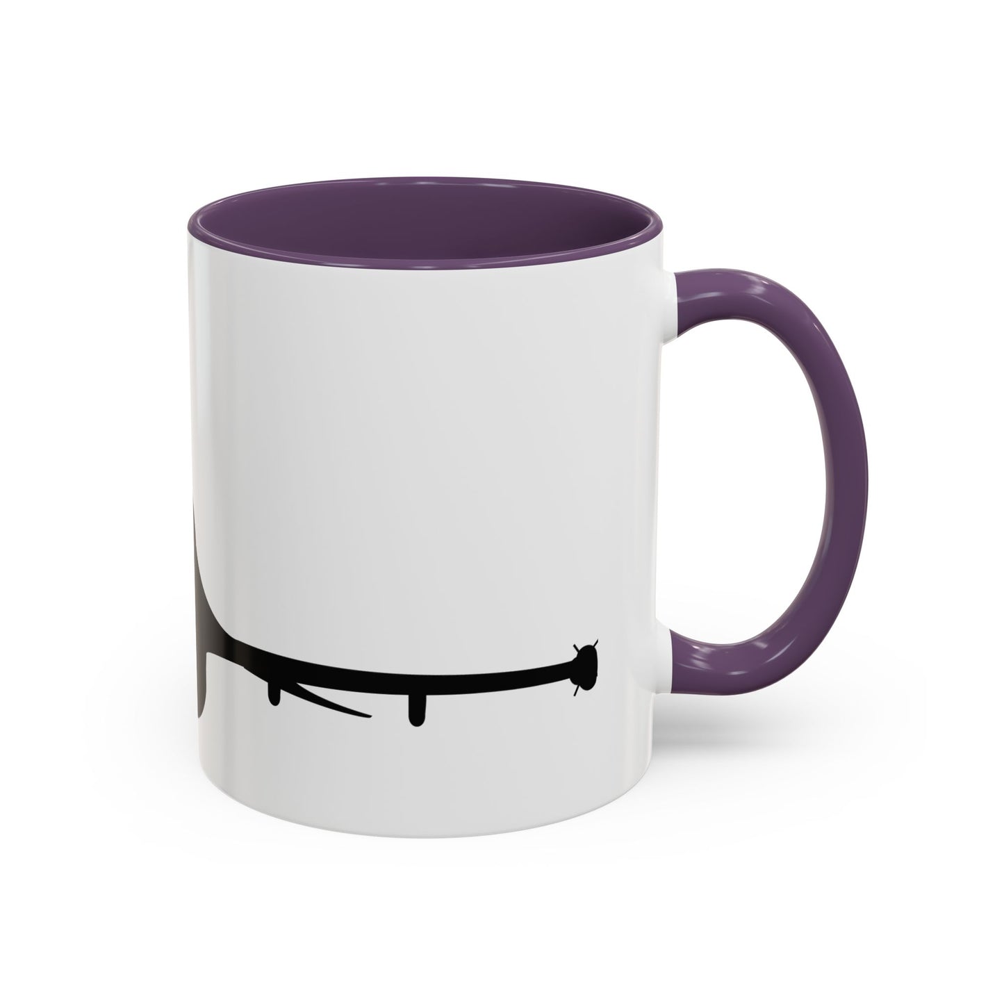 Accent Coffee Mug (11oz & 15oz) - Aircraft - F-16 - Front - Silhouette wo Txt X 300