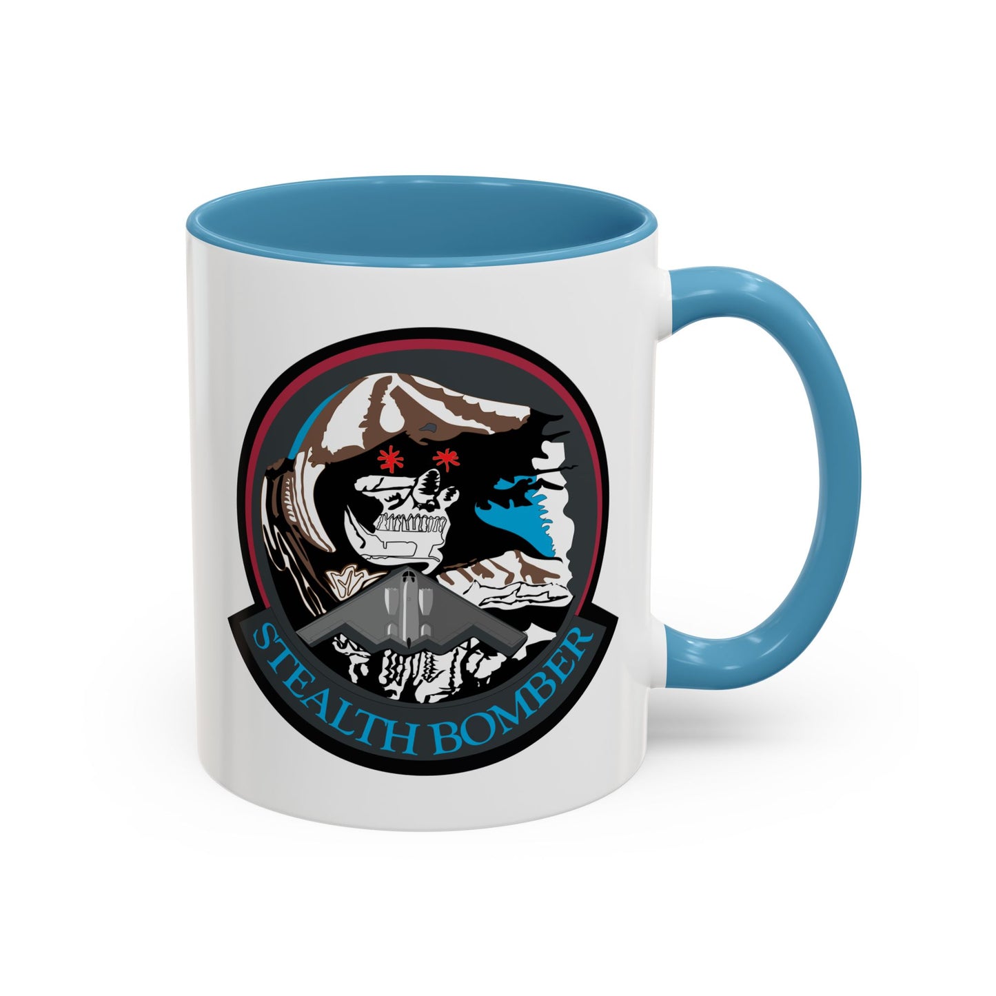 Accent Coffee Mug (11oz & 15oz) - USAF - B2 - Grim Reaper - Stealth Bomber wo txt X 300
