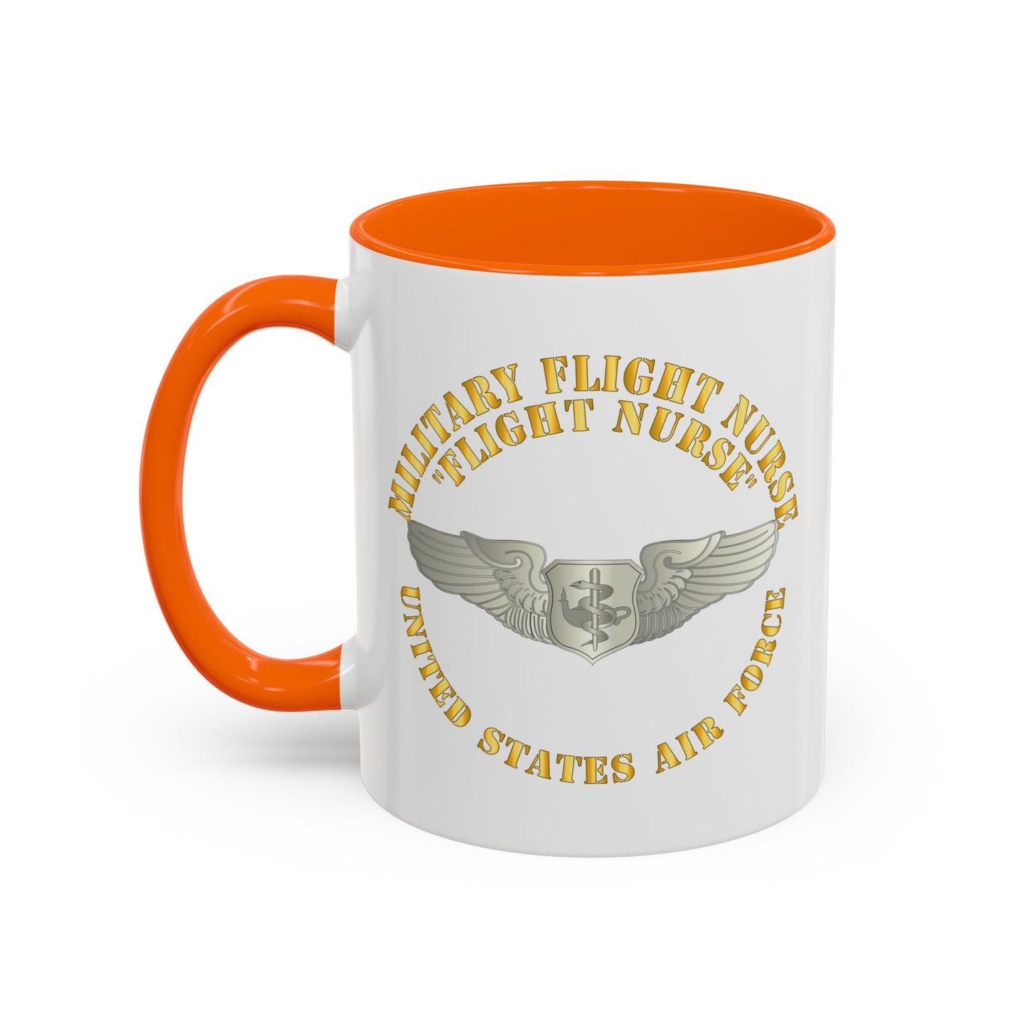Accent Coffee Mug (11oz & 15oz) - USAF - Military Flight Nurse - Flight Nurse - Basic