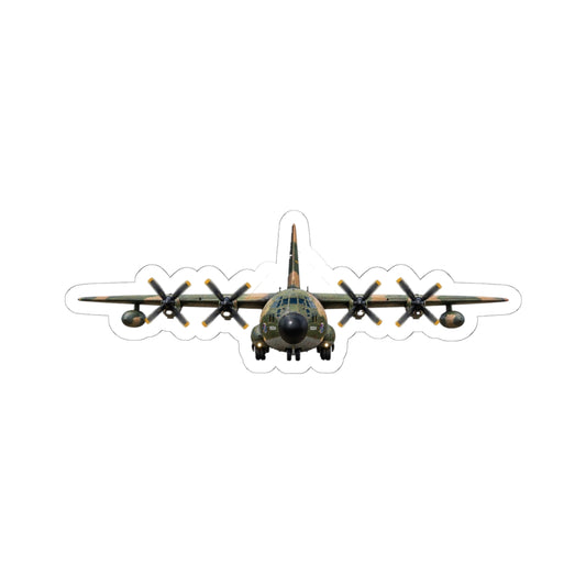 Kiss-Cut Stickers - C-130  Aircraft - Camo - FRONT