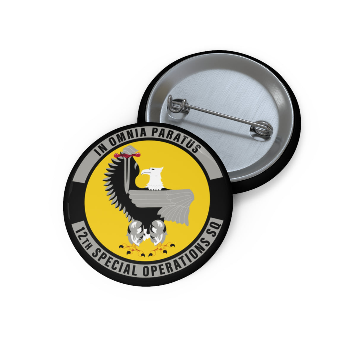 Custom Pin Button - USAF - 12th Special Operations Squadron wo txt